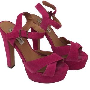 Steve Madden Fuschia Platform Heels